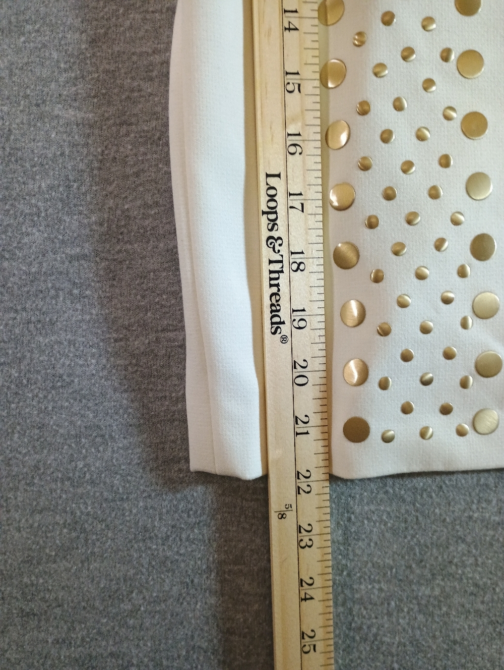 Antonio Melani Women's Size 2 Sleeveless Cream Dress with Gold Stud Detail - Picture 8 of 15